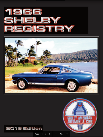 1966 Shelby Mustang Registry, 5th Edition (2019)